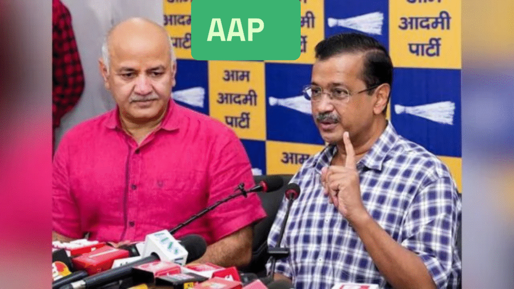Former Delhi Chief Minister and AAP national convener Arvind Kejriwal with party leader Manish Sisodia addresses a press conference.
